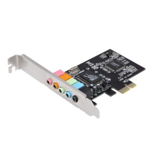 PCIe Sound Card 5.1 Internal Sound Card for Windows 7 8 PCI-e Audio Card 3D Stereo, PCI Express PC Sound Card CMI8738 Chip 32/64 Bit