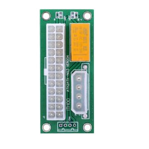Synchronous Power Board Dual PSU Multiple Power Supply Adapter, Add2PSU ATX 24 Pin to Molex 4 Pin Connector Dual Synchronous Boot Card for BTC/Bitcoin Mining