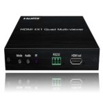HDMI Quad Multi-viewer 4X1, 1080P 60Hz HDMI Quad Screen Segmentasi Splitter, 4 Channel Screen Splitter for Computer/HDTV/Projector etc.