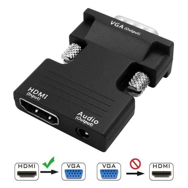 VGA Male to HDMI with Audio HD Video Cable Converter Adapter 1080P for ...