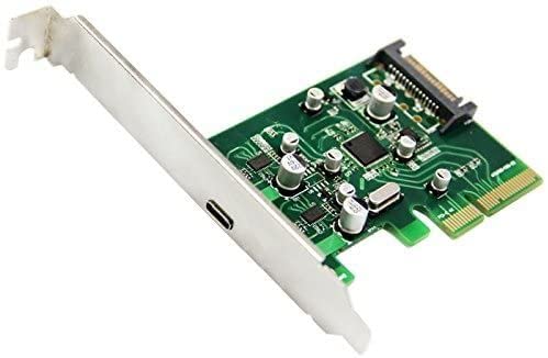 PCI-E 4X To USB 3.1 Gen2 10Gbps 2-Port Type-C Expansion Card Adapter