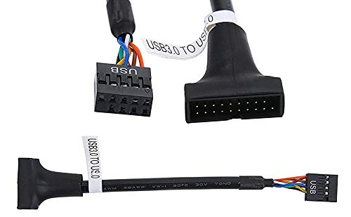 19 Pin USB 3.0 Male to USB 2.0 9 Pin Female Motherboard Cable Housing Adapter Line Converter