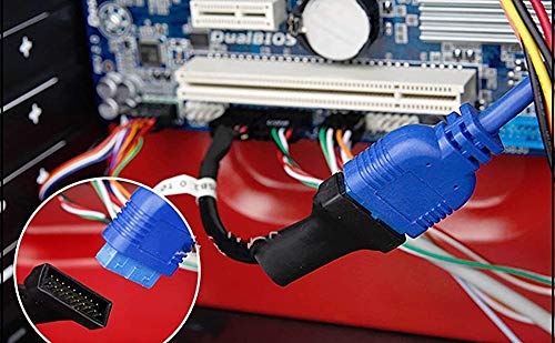 19 Pin USB 3.0 Male to USB 2.0 9 Pin Female Motherboard Cable Housing Adapter Line Converter - Image 6