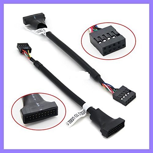 19 Pin USB 3.0 Male to USB 2.0 9 Pin Female Motherboard Cable Housing Adapter Line Converter - Image 3