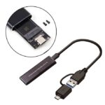 M.2 NVME & M.2 SATA SSD Enclosure Adapter, RTL9210B Chips, USB C 3.1 Gen 2 10Gbps NVME, 6Gbps SATA (Dual SSD Support)