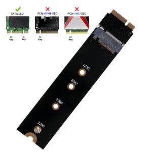 M.2 NGFF SATA to A1465 A1466 (2012 Year ONLY) Adapter for MacBook Air SSD Replacement, HDD Hard Disk Drive Converter Card Support 2230 2242 2260 2280 SSD