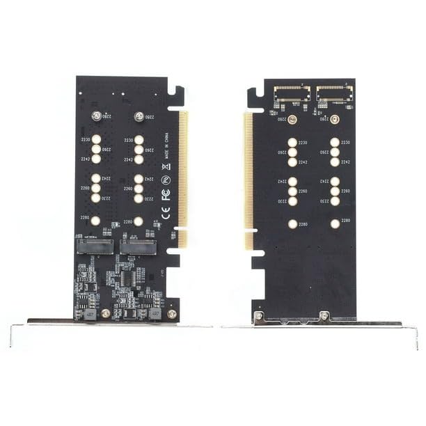 SaiRetail.Com 2 Port PCIe 3.0x16 to M.2 NVME Adapter, SSD M.2 SSD Drive Expansion Card, M.2 NVME to PCI Express 3.0 X16 Host Controller Expansion Card for PC Desktop - Image 8