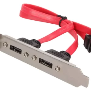 SaiRetail.Com ESATAPLATE2 2 Port SATA to eSATA Slot Plate Bracket eSATA Female