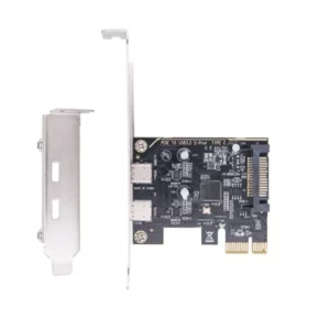 SaiRetail.Com 2port USB3.2 Gen1 Type C 5Gbps PCIe Expansion Card for Desktop Computer PCIE to USB3.2