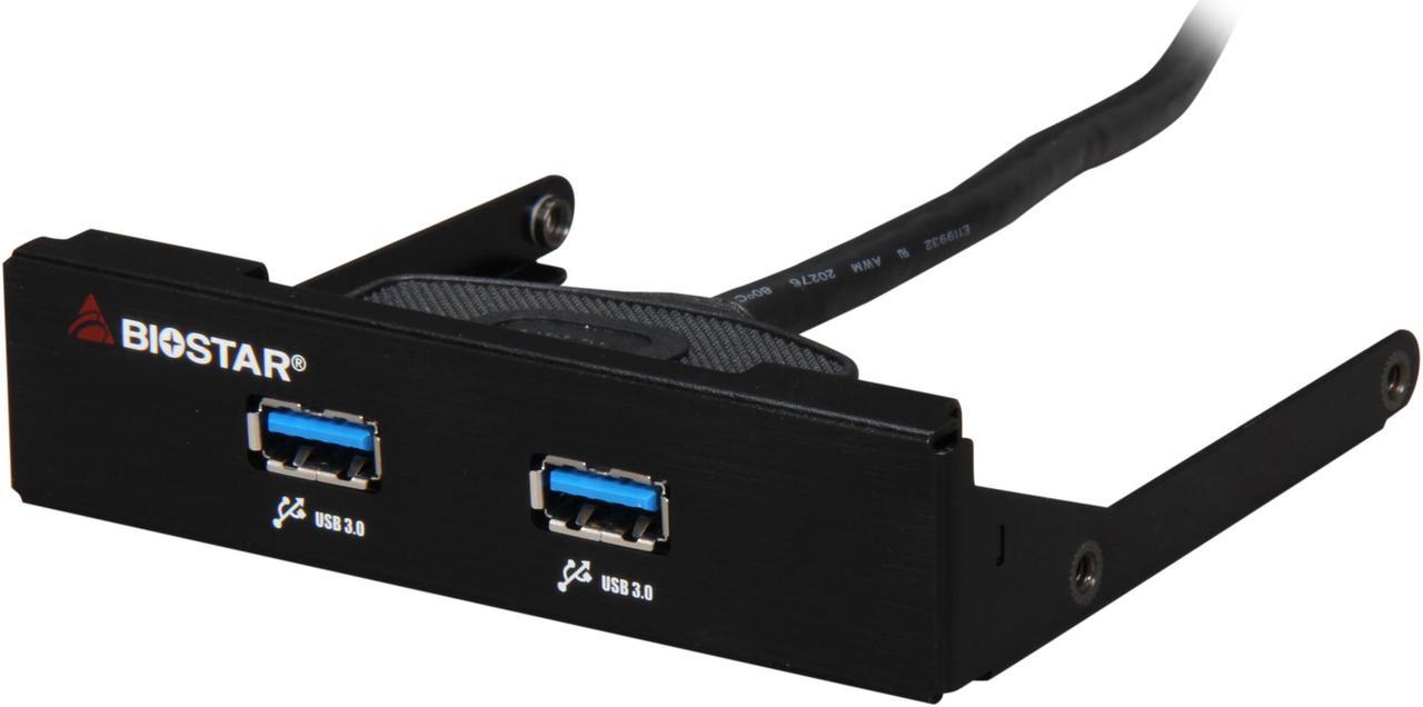 Biostar USB 3.0 Front Panel Cable Bracket (with Back Panel Bracket) for PC 3.5" Floppy Bay. - Image 3