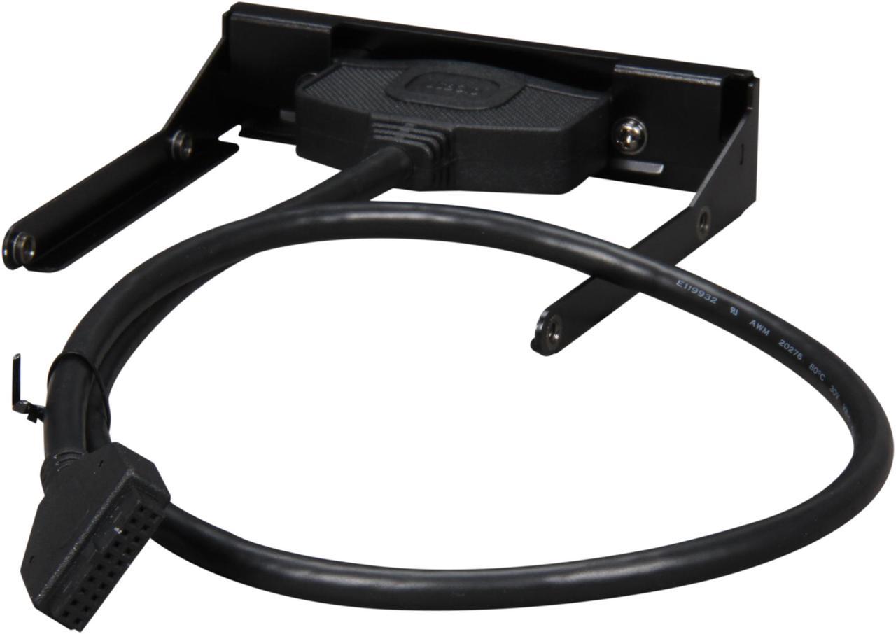 Biostar USB 3.0 Front Panel Cable Bracket (with Back Panel Bracket) for PC 3.5" Floppy Bay. - Image 5