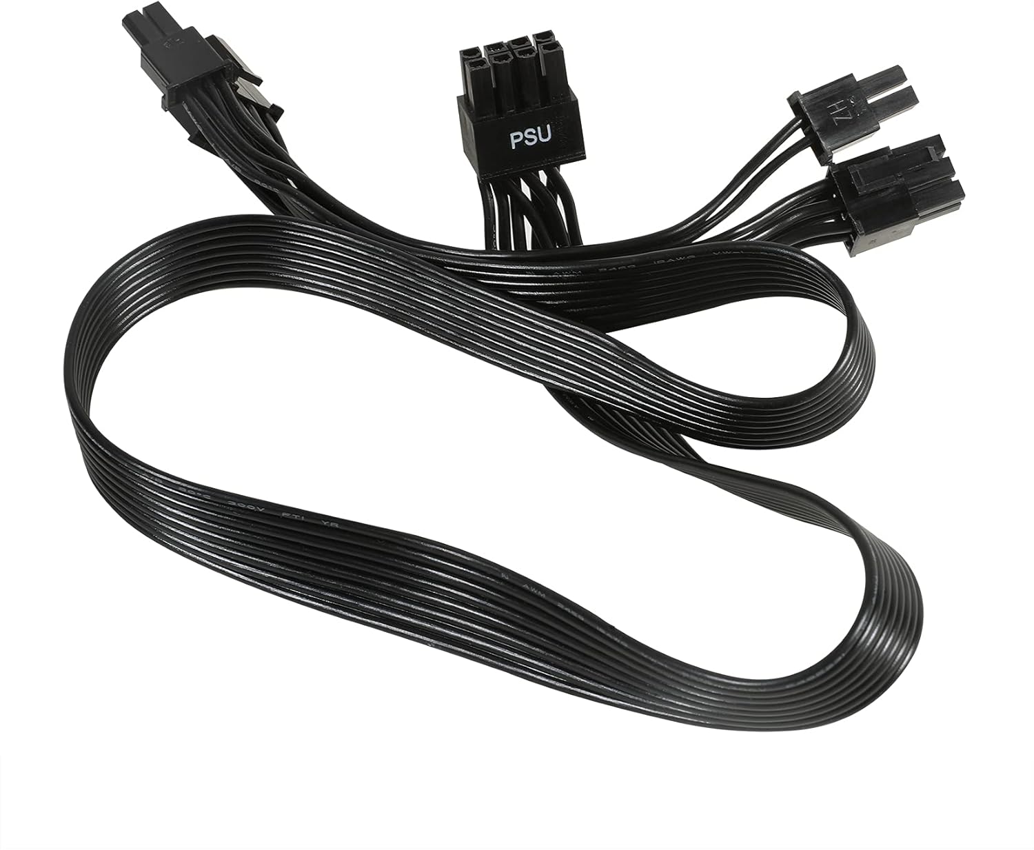 foxaa PCIE Cable for Corsair, 65CM 8 Pin to Dual 6+2 Pin PCIE Power Cable for Thermaltake, Male to Male GPU Cable for ARESGAME Modular Power Supply (65cm+15cm) - Image 4