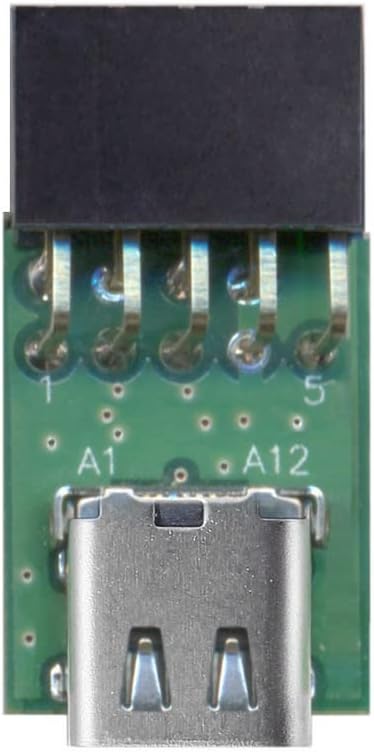 foxaa Single Port USB 3.1 Type C USB-C Female to USB 2.0 Motherboard 9pin 10pin Header Adapter PCBA 480Mbps