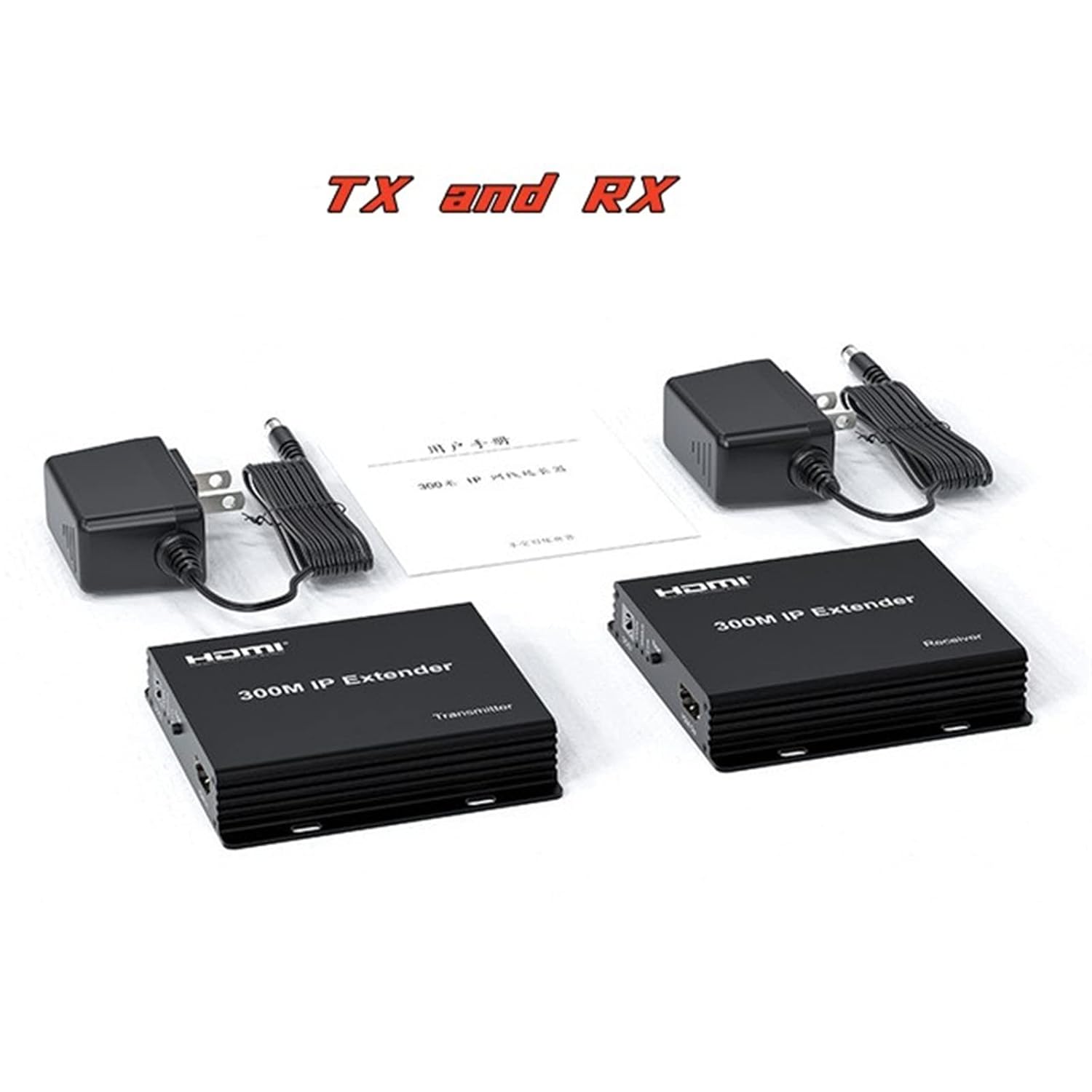 foxaa 300M IP Extender, HDMI Extender over IP RJ45 Cat6 Cable 1080P HDMI to Ethernet Network Extender Support One TX to Many RX via Network Switch (TX+RX) - Image 15