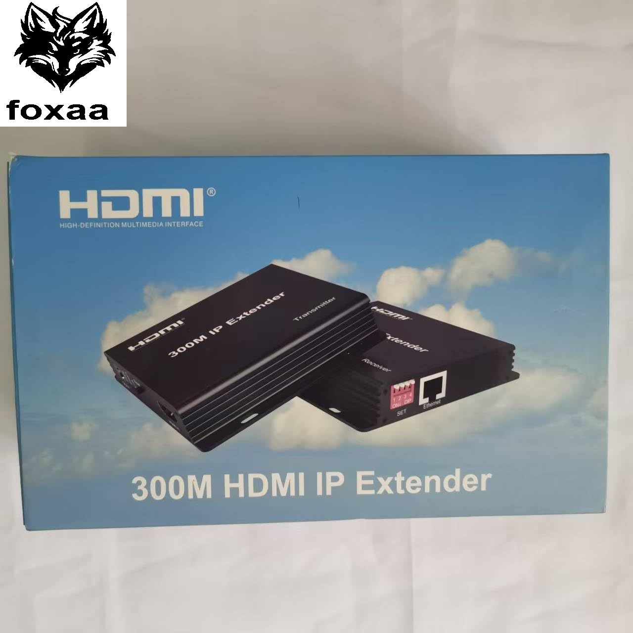 foxaa 300M IP Extender, HDMI Extender over IP RJ45 Cat6 Cable 1080P HDMI to Ethernet Network Extender Support One TX to Many RX via Network Switch (TX+RX) - Image 6