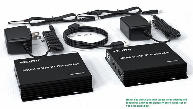 foxaa 300M IP HDMI KVM Extender by Rj45 Cat6 Ethernet Cable Video Transmitter Receiver Extension Muitlpoint Cascade Extender Support via Network Switch. - Image 10