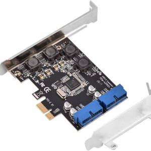 PCI Express USB 3.0 Controller, PCI-E Expansion Card, 2 Internal 19 Pin Ports, Super Fast Adapter For WinXP/7/8/8.1/10