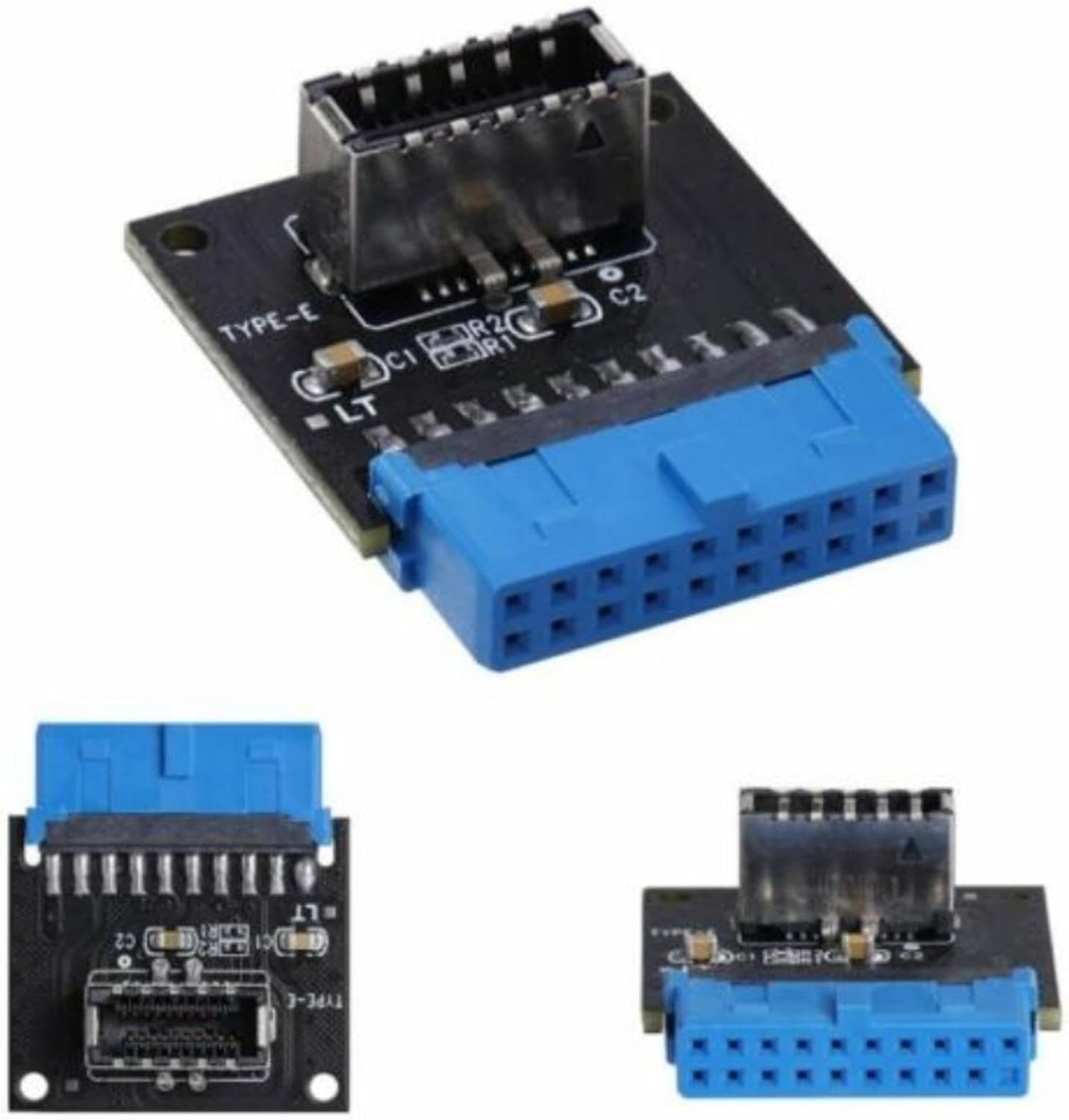 USB 3.0 Front 19PIN to 3.1 Type-C Front Panel Header Type-E Adapter 20 to 19 Pin Expansion Card for Computer Mainboard (Header-90 degree ) - Image 4
