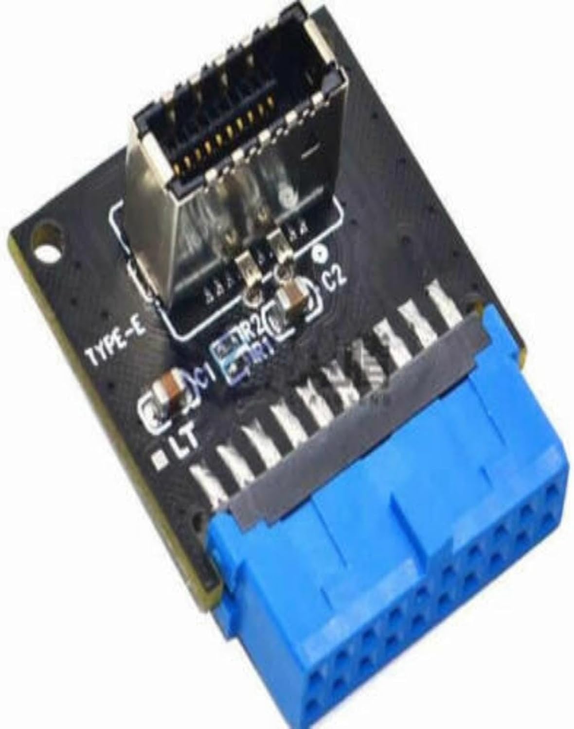 USB 3.0 Front 19PIN to 3.1 Type-C Front Panel Header Type-E Adapter 20 to 19 Pin Expansion Card for Computer Mainboard (Header-90 degree ) - Image 5