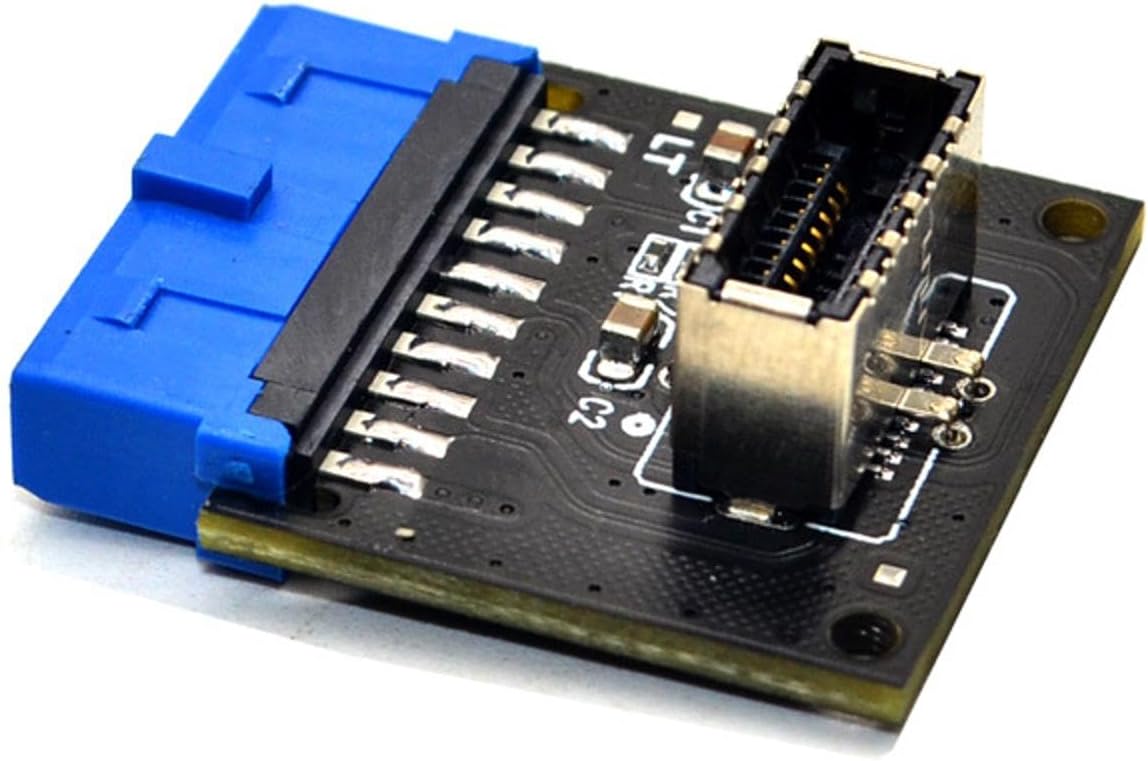 USB 3.0 Front 19PIN to 3.1 Type-C Front Panel Header Type-E Adapter 20 to 19 Pin Expansion Card for Computer Mainboard (Header-90 degree ) - Image 6