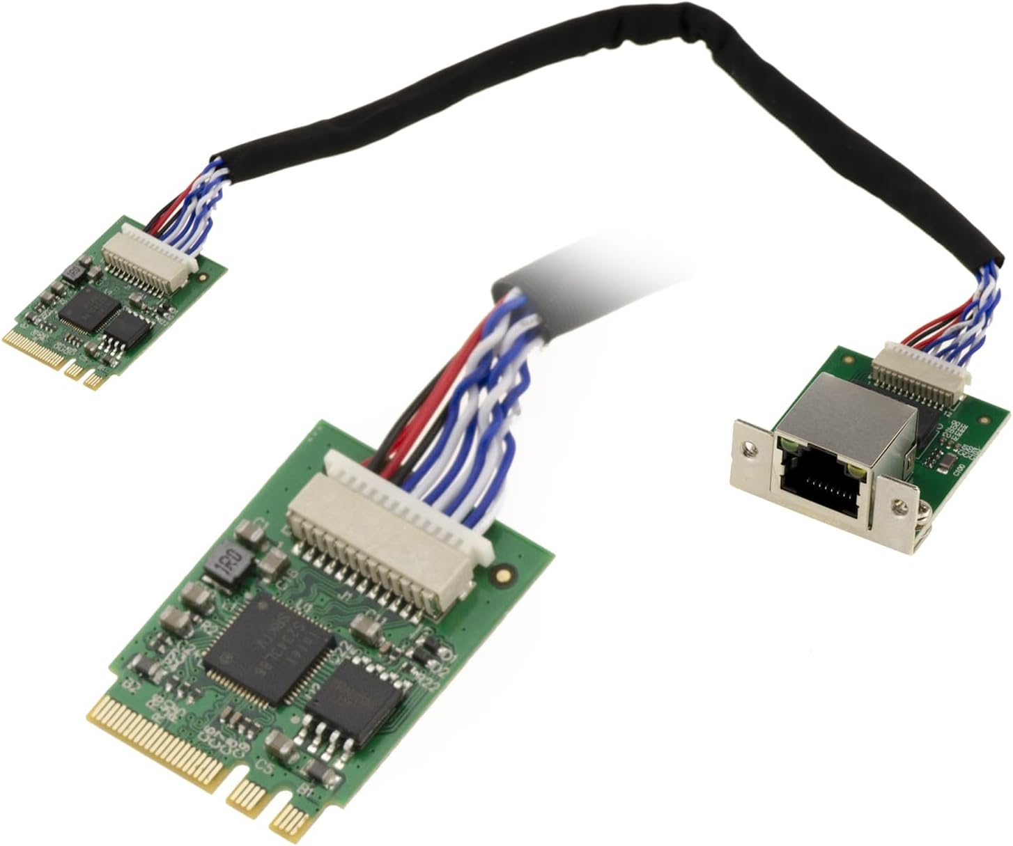 M2 M.2 NGFF E A Key 2.5 Gigabit RJ45 LAN Ethernet 10 100 1000 1000 1G 2.5G Card with Intel I226 SRKTV Chipset, Multi-Gigabit M.2 Network Card, Support 2230 (20CM) - Image 3