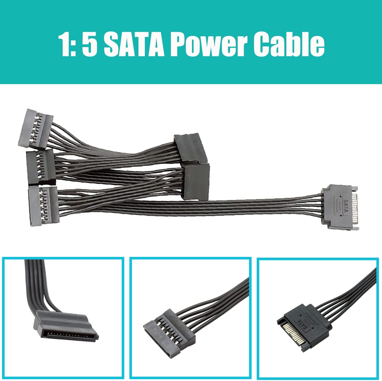 PCIe SATA Adapter Card with 16 Port SATA III 6Gbps (Including SATA Cables and 1:5 SATA Splitter Power Cable), PCIe 3.0 X1 Bandwidth, Compatible with Windows,Linux,Mac OS,NAS - Image 7