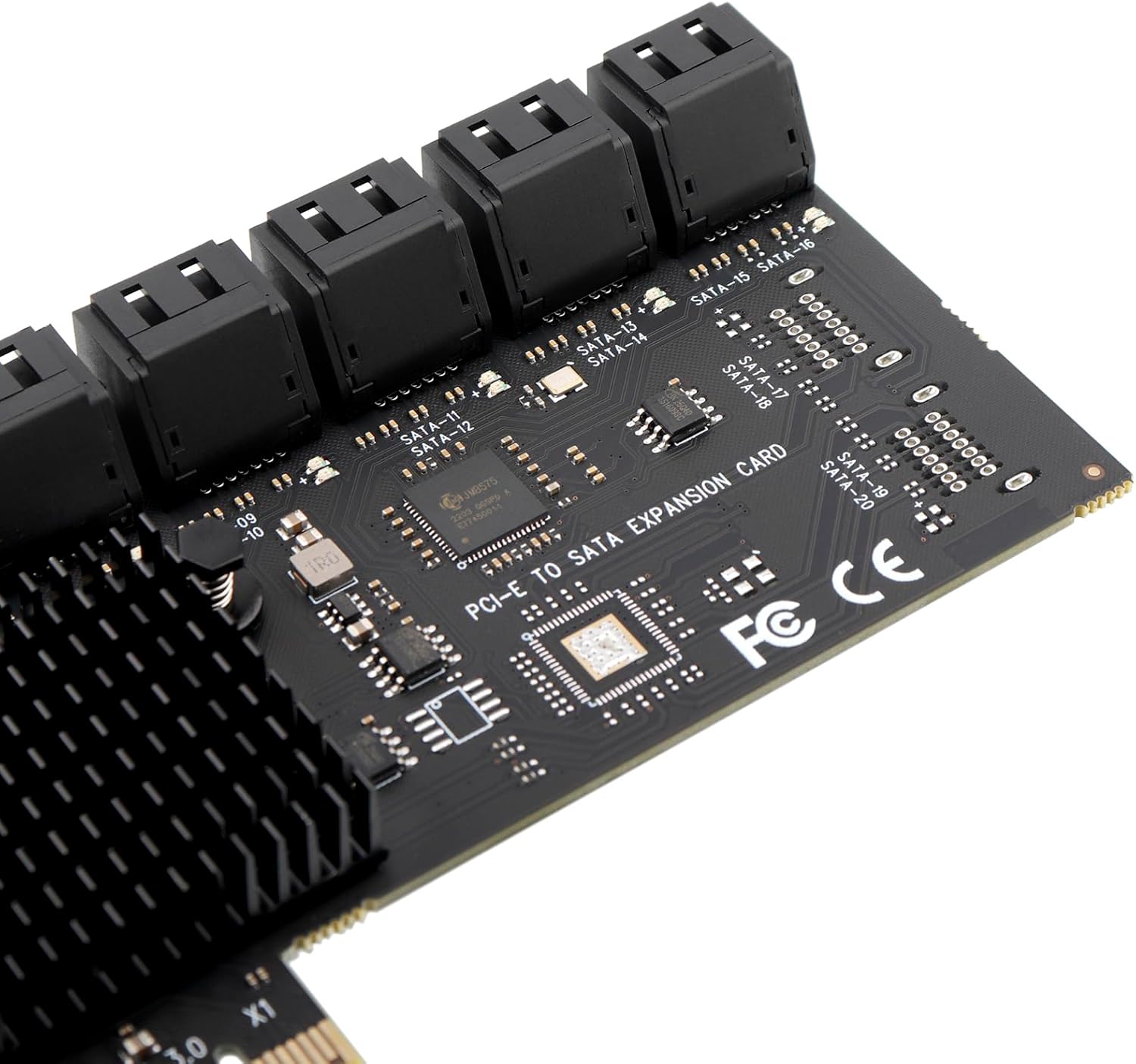 PCIe SATA Adapter Card with 16 Port SATA III 6Gbps (Including SATA Cables and 1:5 SATA Splitter Power Cable), PCIe 3.0 X1 Bandwidth, Compatible with Windows,Linux,Mac OS,NAS - Image 6