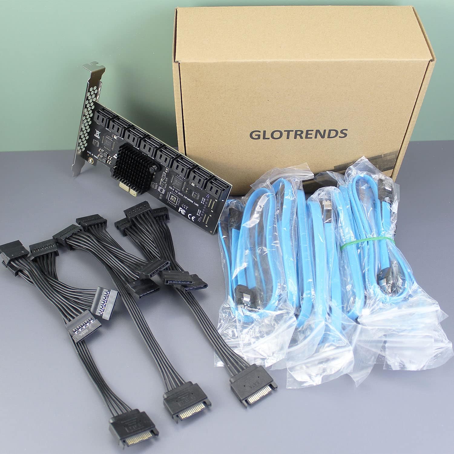 PCIe SATA Adapter Card with 16 Port SATA III 6Gbps (Including SATA Cables and 1:5 SATA Splitter Power Cable), PCIe 3.0 X1 Bandwidth, Compatible with Windows,Linux,Mac OS,NAS - Image 8