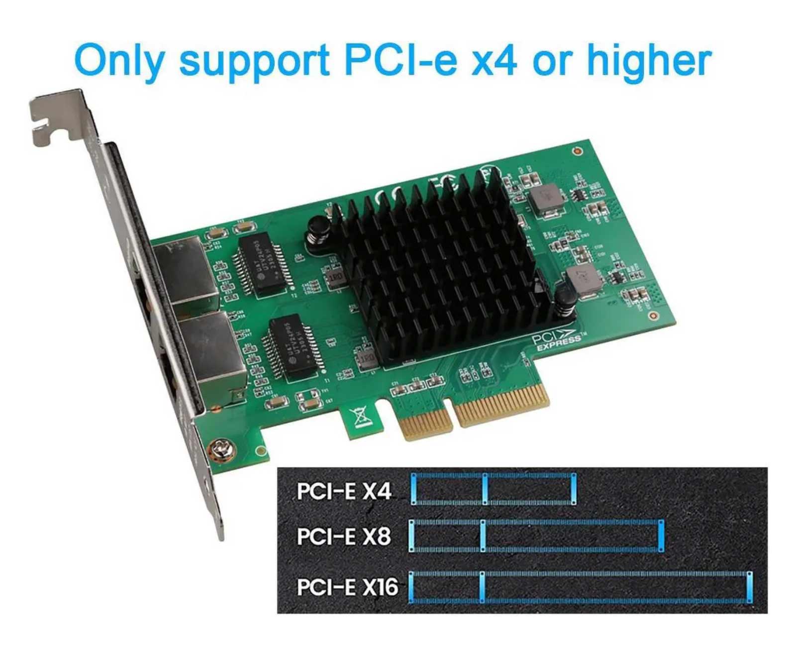 2.5Gbps PCIe x4 Dual Port Network Adapter with Intel I225-V | 2× RJ45 Ethernet LAN Card for Desktop PC | High-Speed 2.5GBASE-T - Image 3