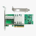 10Gb Network Card Single SFP+ Port PCI Express X8 Ethernet Converged Server Adapter Compatible Intel X520-Da1 82599En Chip Support Windows 7/8/10/11/Visa,Server/Linux/Vmware, Green