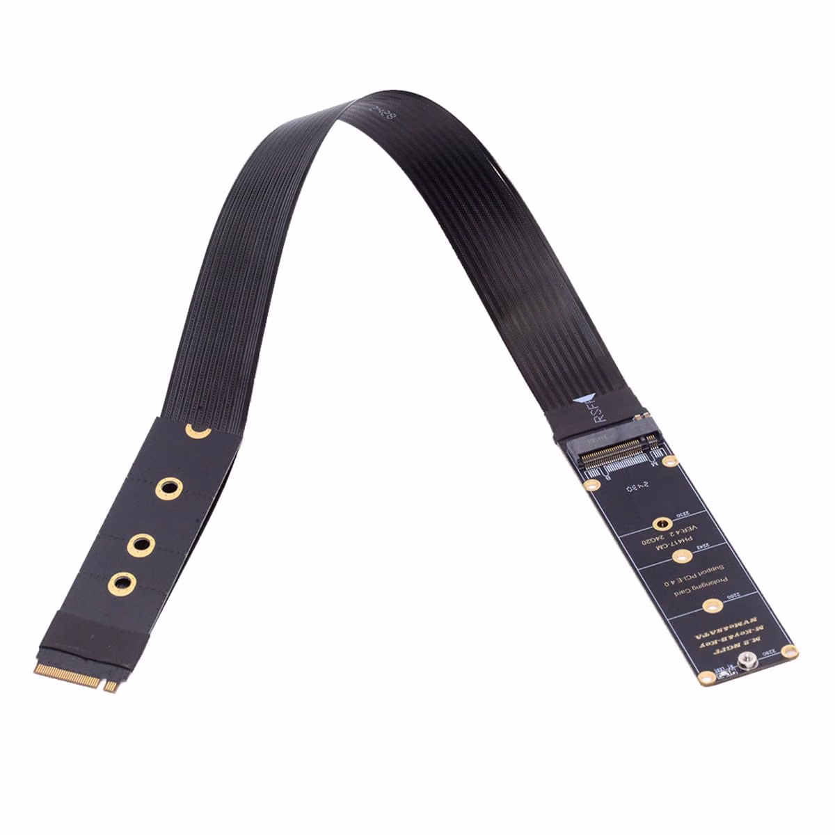 PCI-E 4.0 NVME PCI Express M-Key NGFF Male to Female Extension Cable for Mainboard SSD 2230/2242/2260/2280 30cm