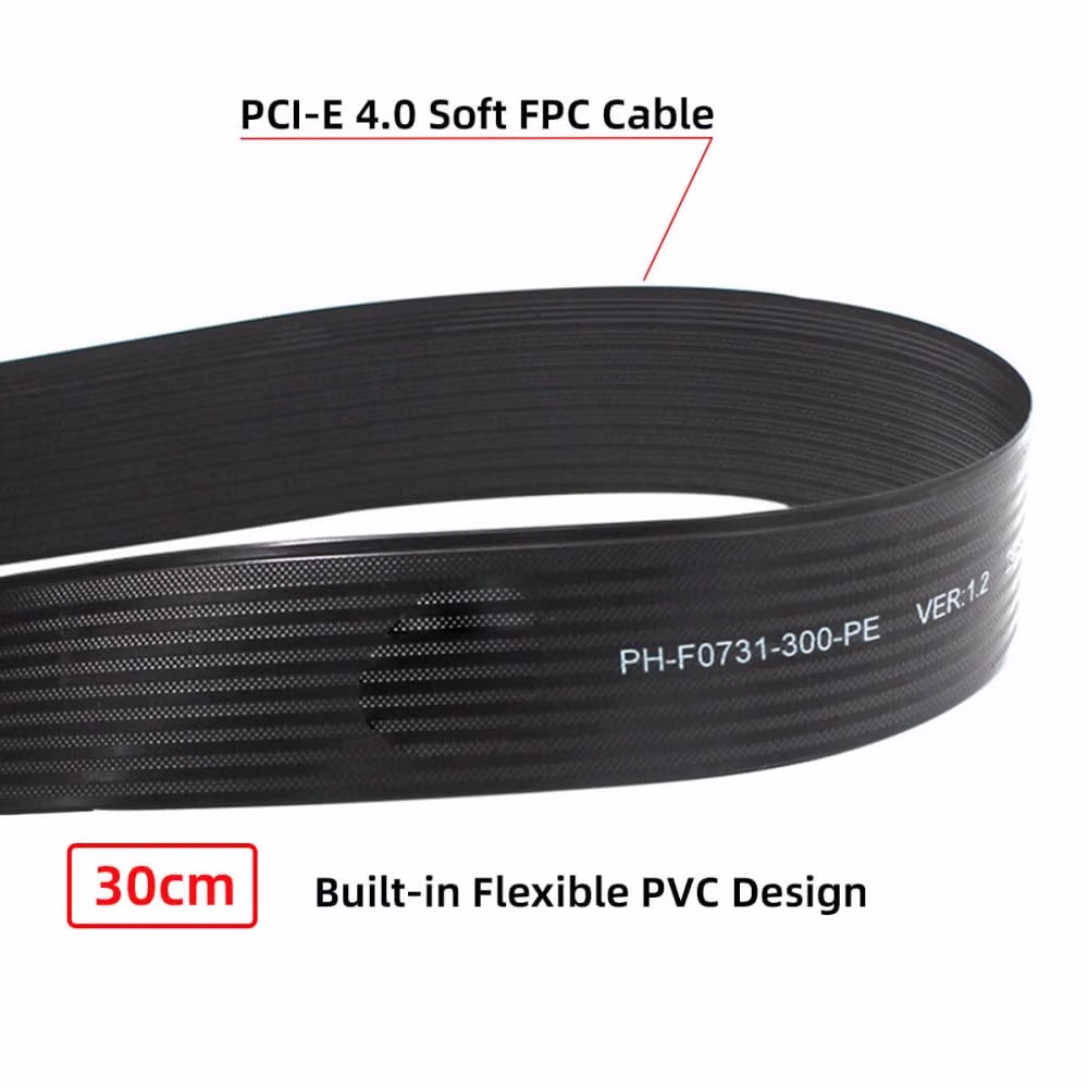 PCI-E 4.0 NVME PCI Express M-Key NGFF Male to Female Extension Cable for Mainboard SSD 2230/2242/2260/2280 30cm - Image 3
